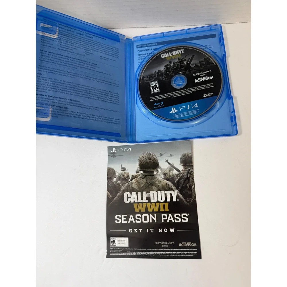 Call of Duty WWII Sony‎ PlayStation 4 PS4 Video Game Activision 88108206US Disc